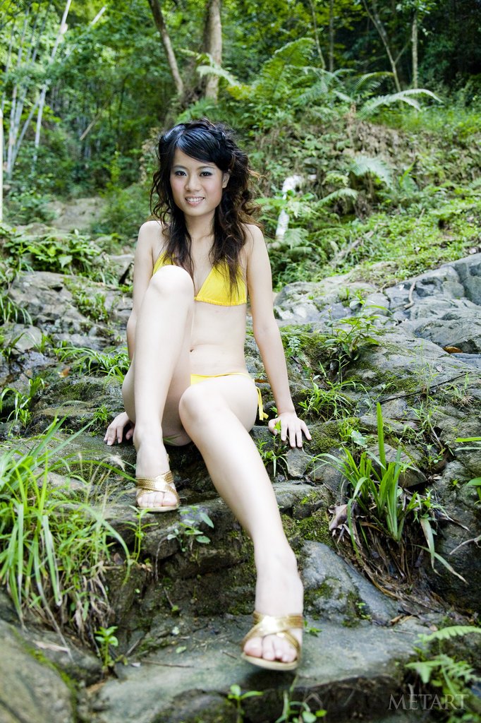 Asian Beauty Naked In Nature